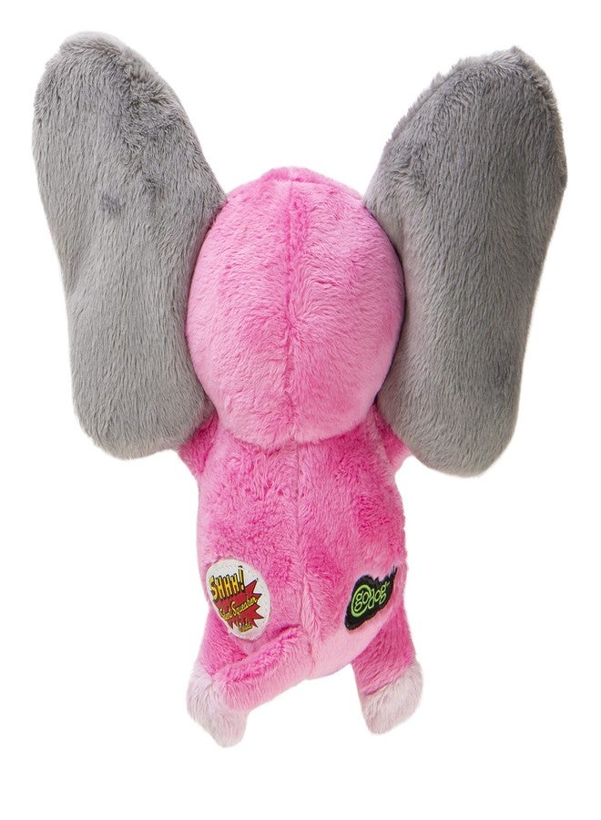 جو دوج لعبة غو دوغ فليبس على شكل خنزير وفيل، لعبة قطيفة صامتة تصدر صوت صرير، مزودة بتقنية حماية من المضغ - وردي، صغير - Image 3